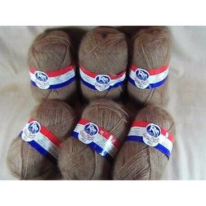 Vintage Matching Lot of 6 Skeins Lana Moro Yarn Beige 1.76 oz.